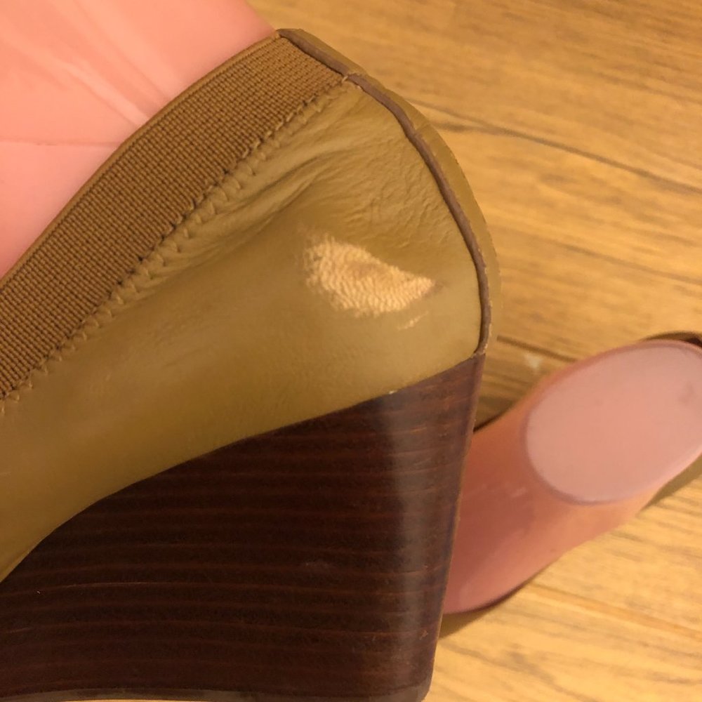 Tory Burch Caroline Wedge heeled slip on leather, 7 - Picture 3 of 14
